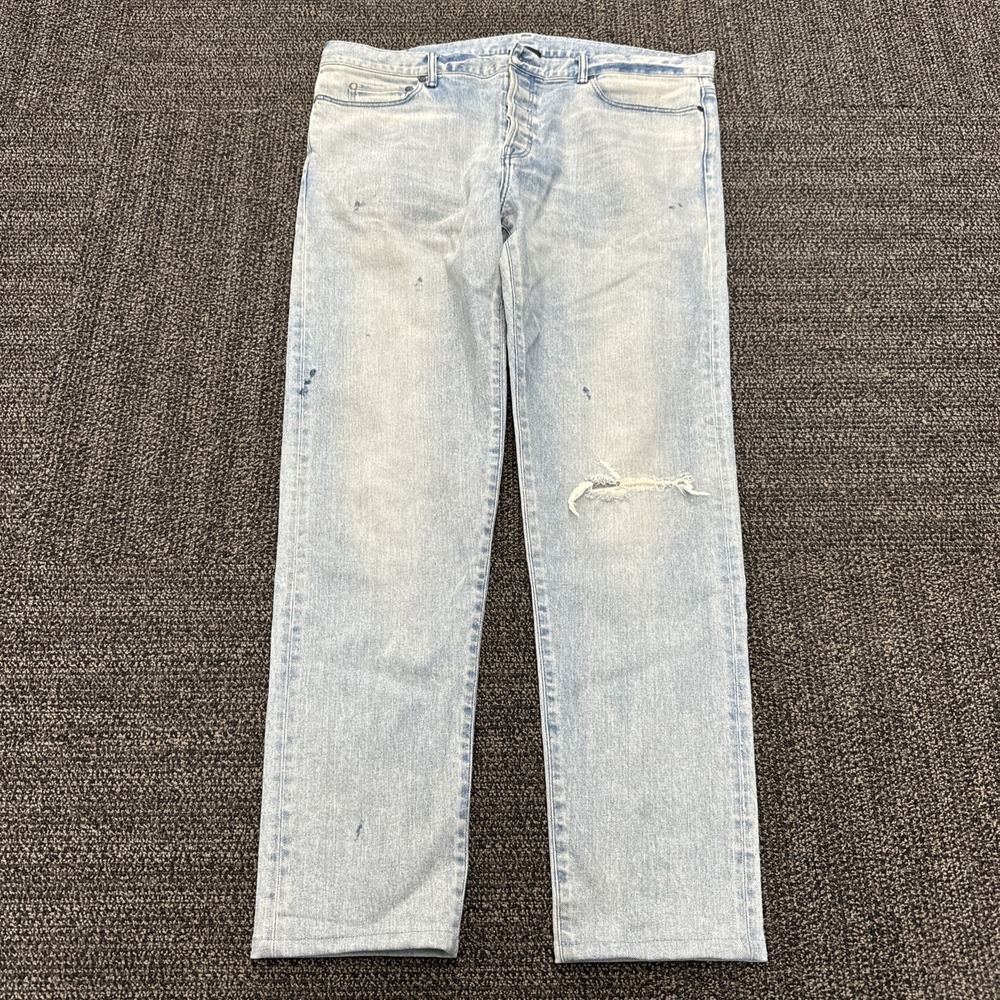 John Elliott Men's Denim Jeans Size 38 Made In Japan Button Fly Distressed